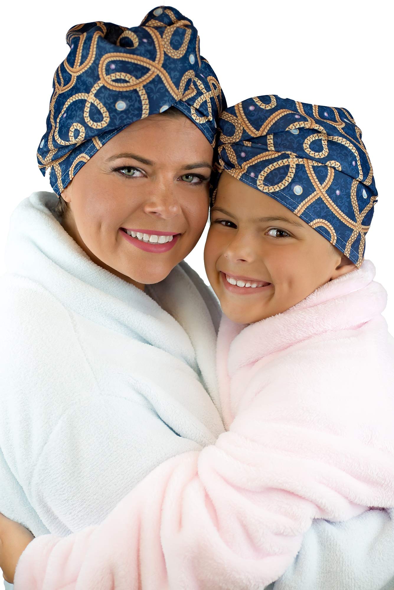 Bonk Fit - Hair Towel Hands-Free Stylish Turban Wrap Made from 100% Recycled Fibers for Women & Kids - Caviar Bar