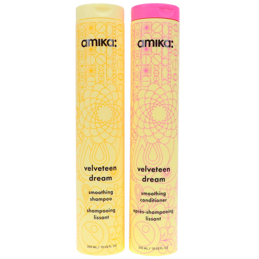 Amika Velveteen Dream Smoothing Shampoo & Conditioner 10 oz Duo